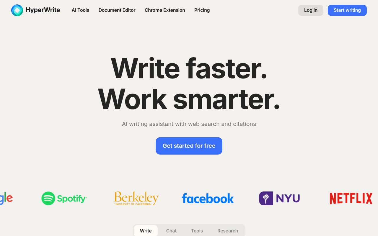 HyperWrite — captura de pantalla
