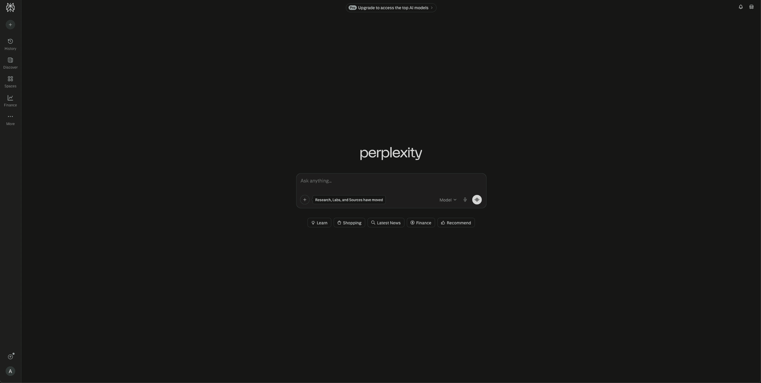 Perplexity AI — captura de pantalla