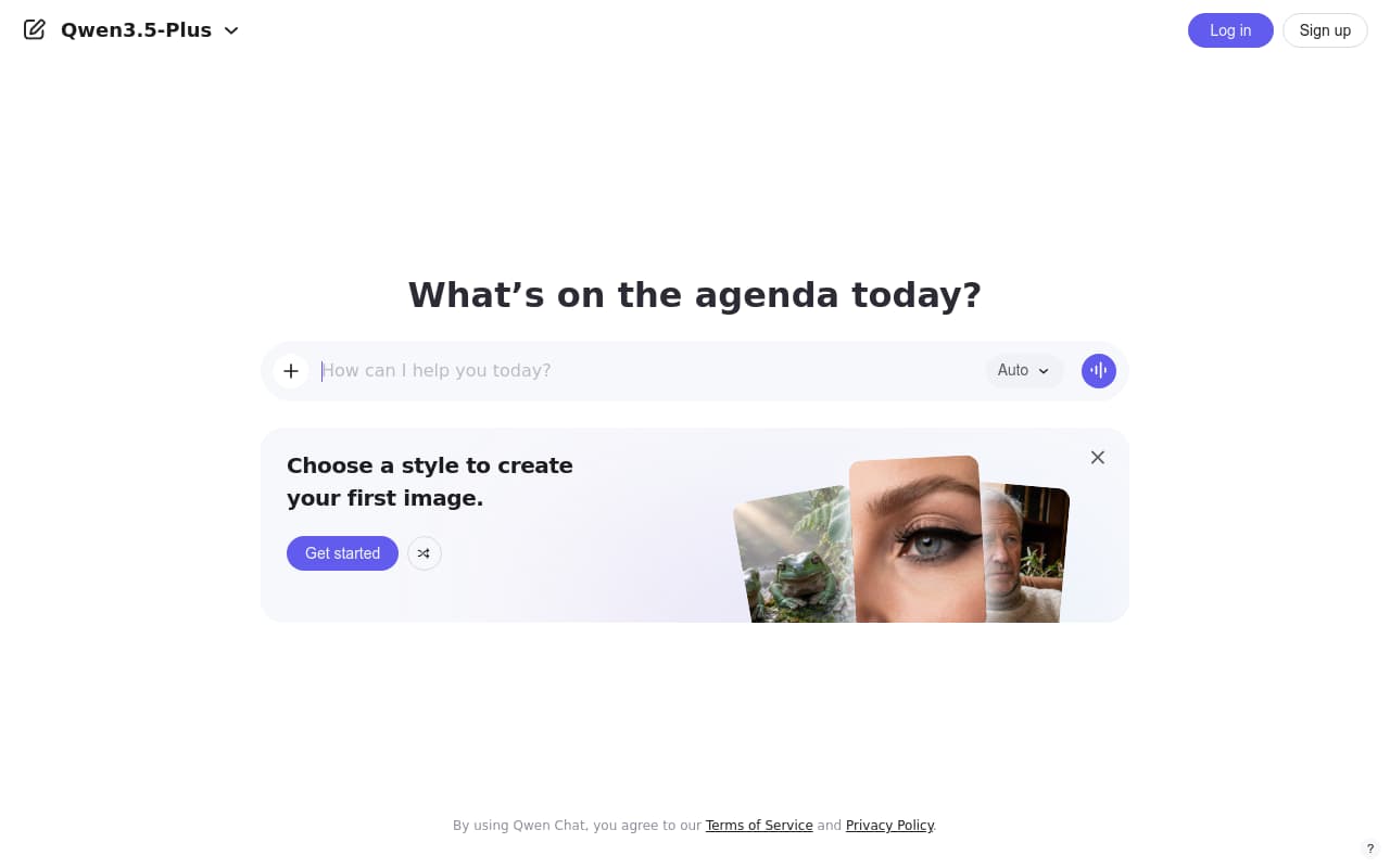 Qwen Chat — captura de pantalla