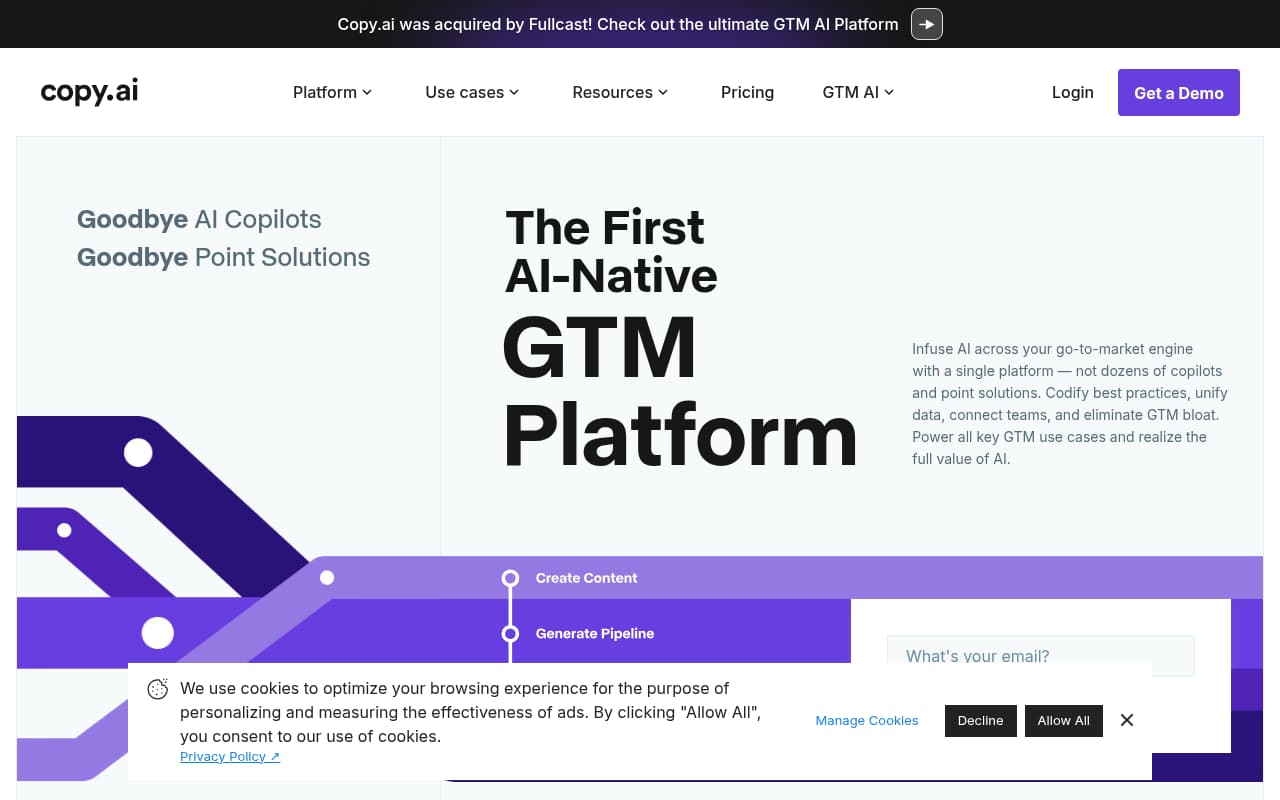Copy.ai — captura de pantalla