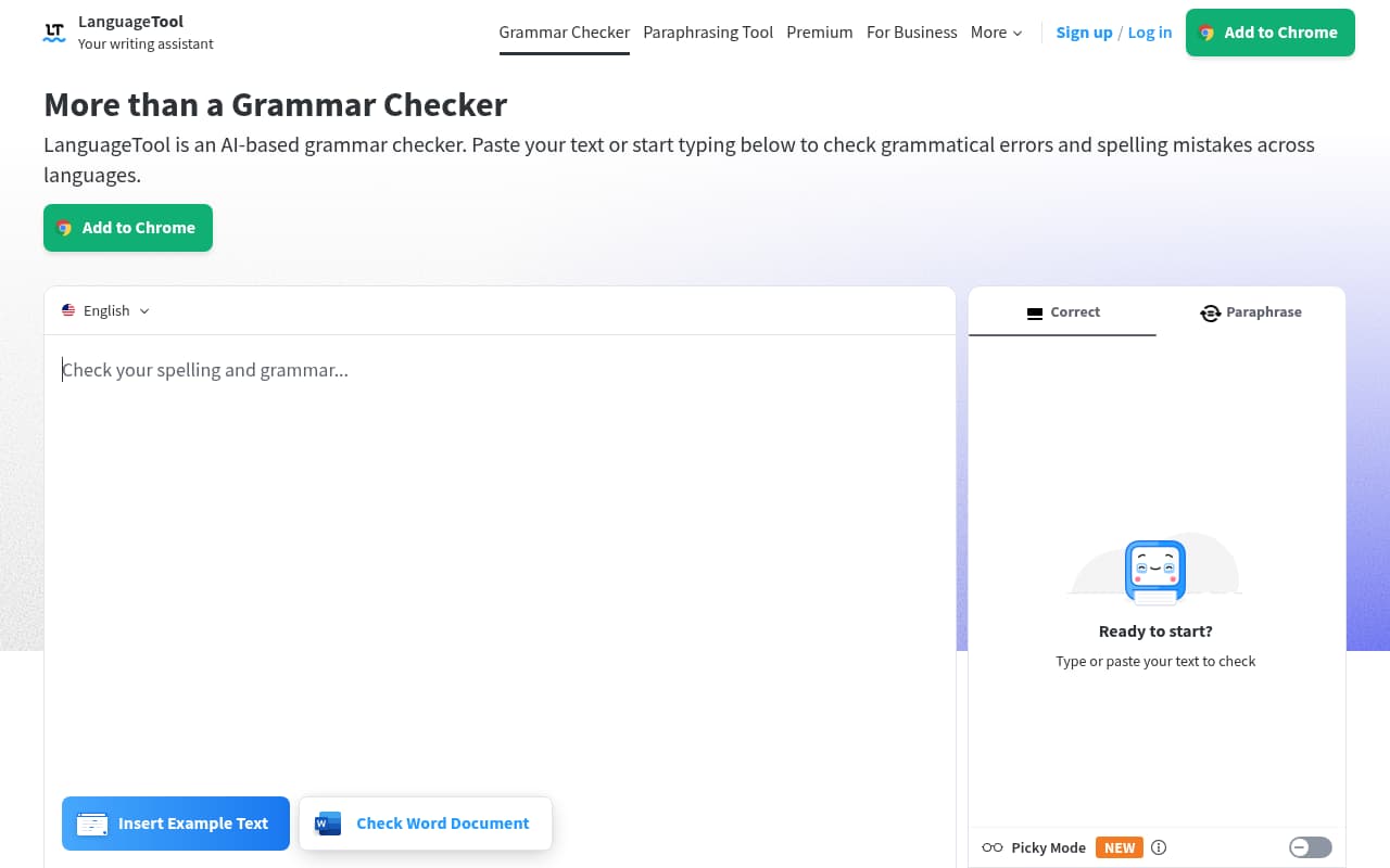 LanguageTool — captura de pantalla