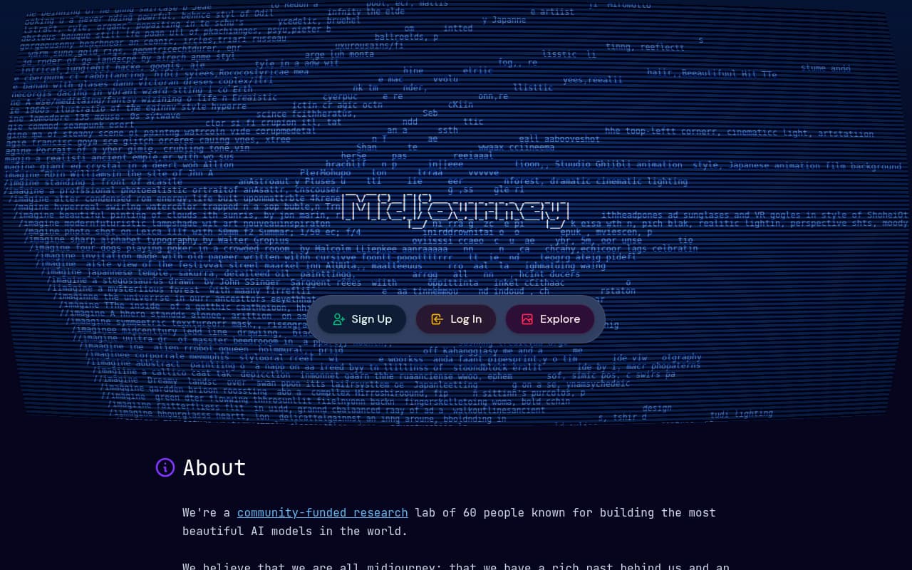 Midjourney — captura de pantalla