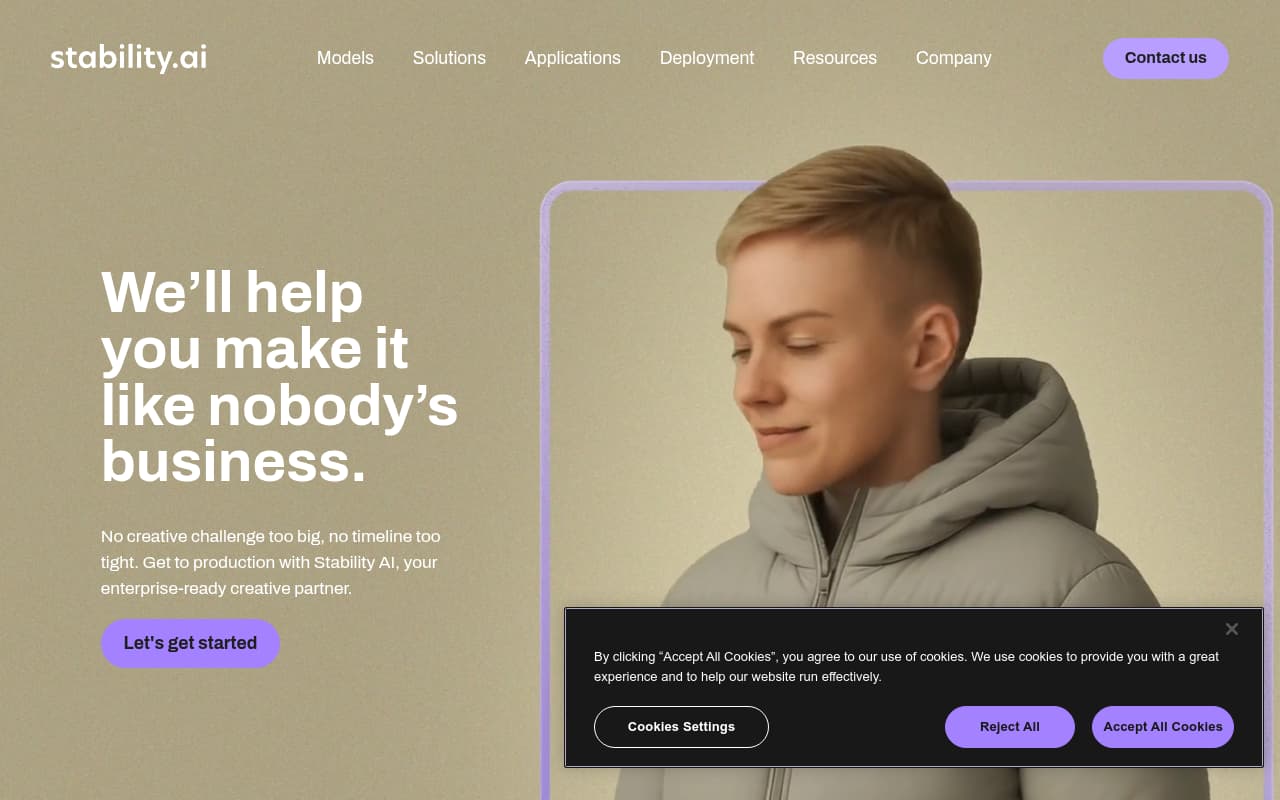 Stability AI — captura de pantalla