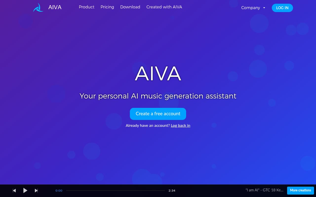 AIVA.ai preview